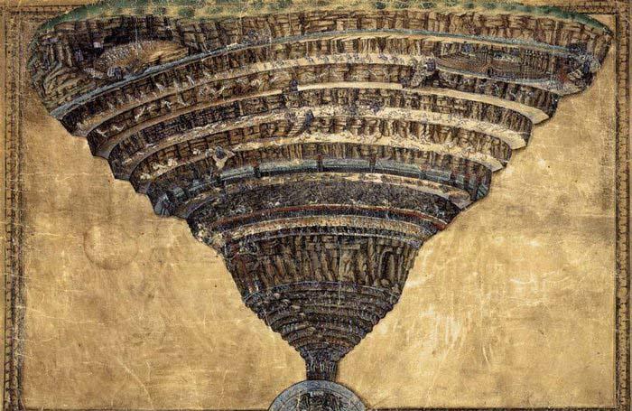 BOTTICELLI, Sandro The Abyss of Hell oil painting picture